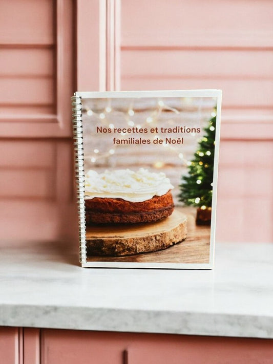 Carnet de notes livre de recettes et traditions de Noël